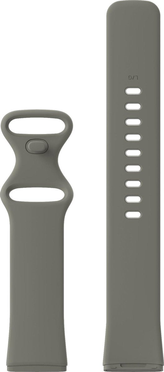 YONO Bandje geschikt voor Fitbit Versa 4 / 3 / Sense – Siliconen – Grijs – Small