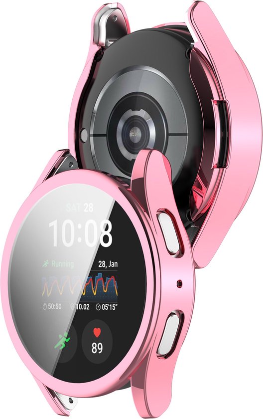 YONO Hoesje geschikt voor Samsung Galaxy Watch 7 - 44mm - Screenprotector - TPU - Roze