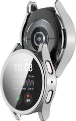 YONO Hoesje geschikt voor Samsung Galaxy Watch 7 - 44mm - Screenprotector - TPU - Zilver