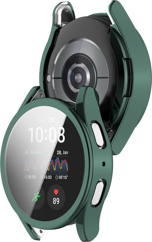 YONO Hoesje geschikt voor Samsung Galaxy Watch 7 - 44mm - Screenprotector - TPU - Groen