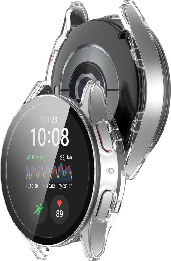 YONO Hoesje geschikt voor Samsung Galaxy Watch 7 - 40mm - Screen Protector Bumper Case - Transparant