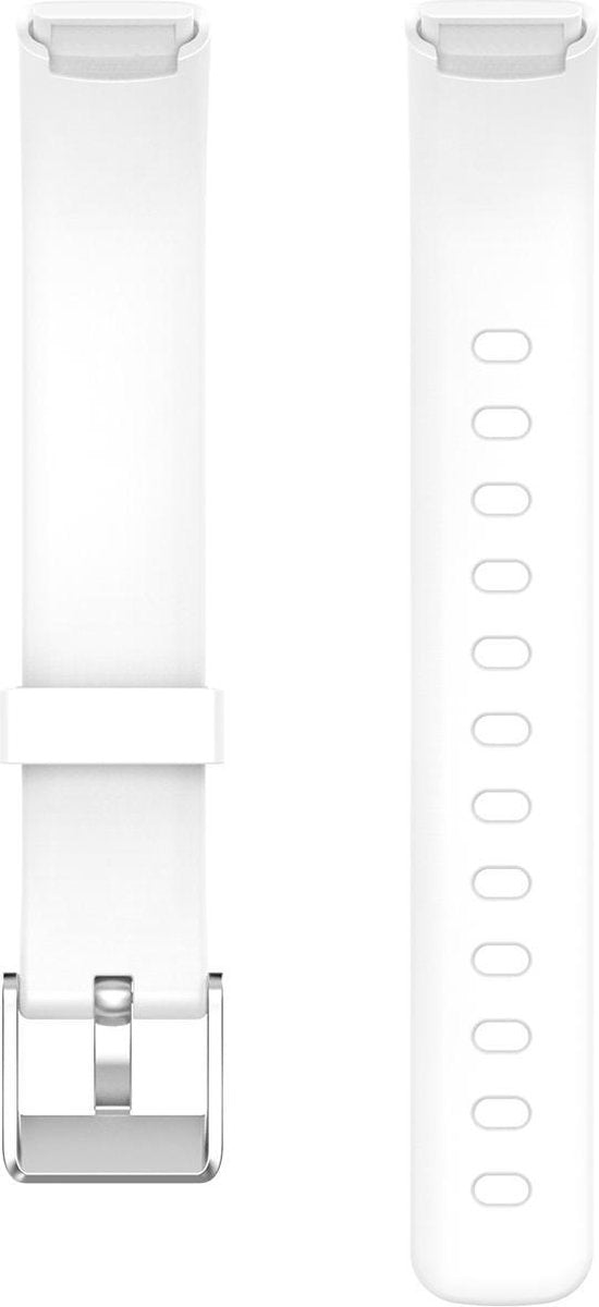 YONO Siliconen Bandje geschikt voor Fitbit Luxe - Wit - Small
