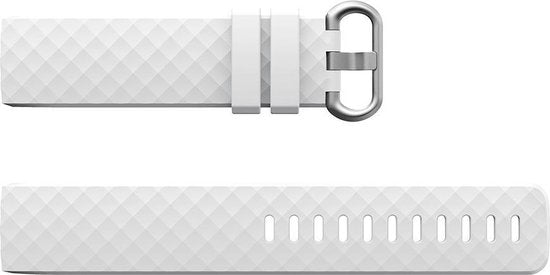 YONO Bandje geschikt voor Fitbit Charge 4/3 – Siliconen – Wit – Small
