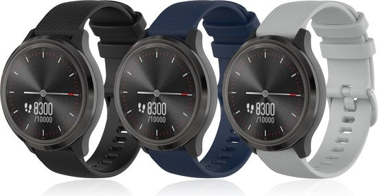 YONO Sport Bandjes Set - 20mm - Geschikt voor Garmin Vivoactive 5 - Samsung Galaxy Watch 7 6 5 - 3-Pack