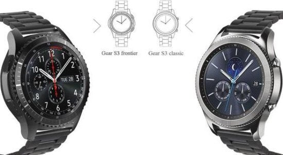 YONO Metalen Band Zwart geschikt voor Samsung Gear S3 en Galaxy Watch 46mm – Vervangende Schakel Armband