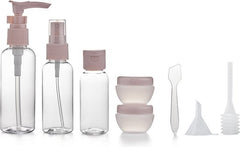 YONO Reisflesjes Set - Navulbare Reisflacons in Verschillende Maten met Toilettas - Spray Flesjes en Cosmetica Potjes voor Handbagage Vliegtuig - 8in1