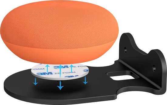 YONO Wandplank voor Smart Speaker - Wall Mount Universeel - Muurbeugel Houder Zwevend - Geschikt Voor Sonos Play / Google Nest Home Mini / Apple Homepod / Amazon Echo / IP Camera / Wifi Router - Zwart