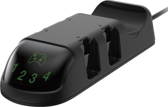 YONO Charging Docking Station - geschikt voor Nintendo Switch Pro Controller en Joy Con - Oplader met LED Indicatiescherm - Zwart