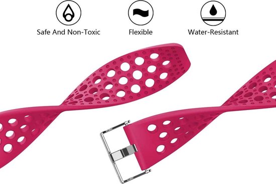 YONO Fitbit Versa 2 Bandje - Siliconen - Sport Air - Roze - Small