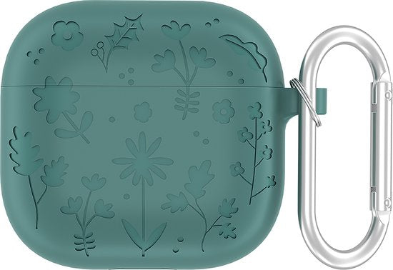 YONO Hoesje geschikt voor Airpods 4 - Case - Special Siliconen - Donkergroen