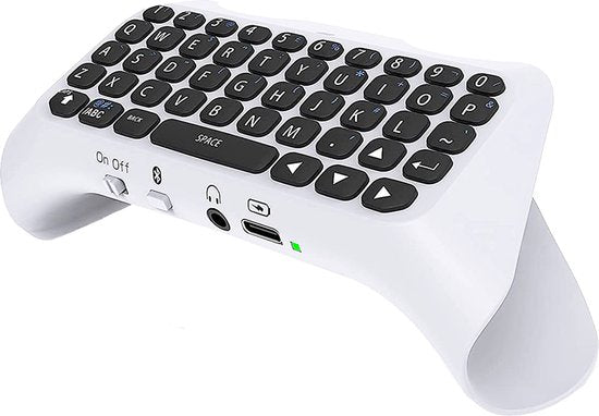 YONO Toetsenbord geschikt voor PS5 Controller - Bluetooth Qwerty Keyboard - Accessoires voor Playstation 5 - Wit