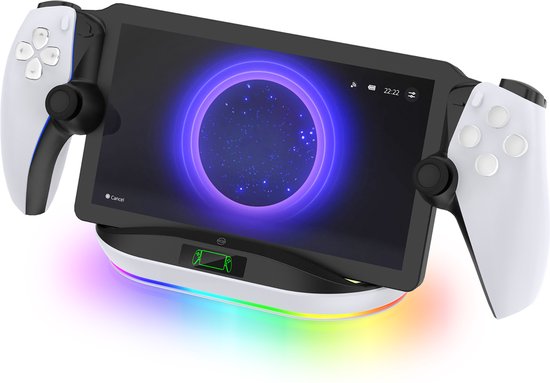 YONO Oplaadstation met RGB Led geschikt voor Playstation Portal - Charging Dock PS5 Portable - Oplader - Standaard