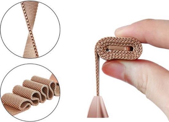 YONO Bandje geschikt voor Fitbit Charge 4 – Charge 3 – Milanees – Rose Gold - Small