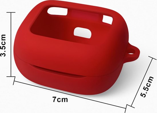 YONO Soft Case geschikt voor JBL Live Beam 3 / Buds 3 / Flex 3 - Siliconen Hoesje - Rood