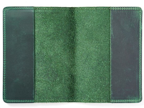 YONO Paspoort Hoesje Nederland Leer - Houder Cover Mapje - Donkergroen