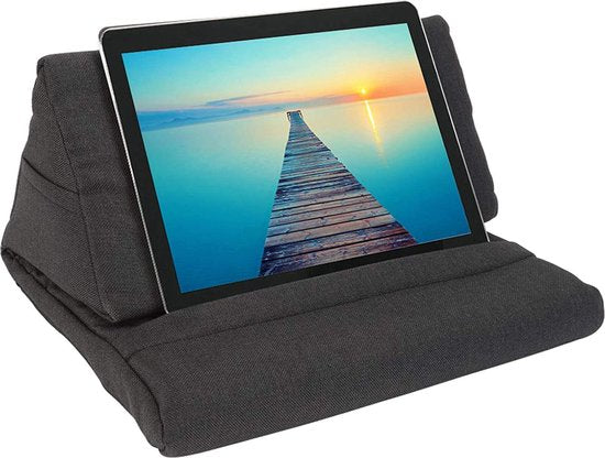 YONO Luxe Tablet Kussen - Houder Standaard Universeel geschikt voor iPad/Smartphone – Leeskussen – Boekstandaard – Zwart