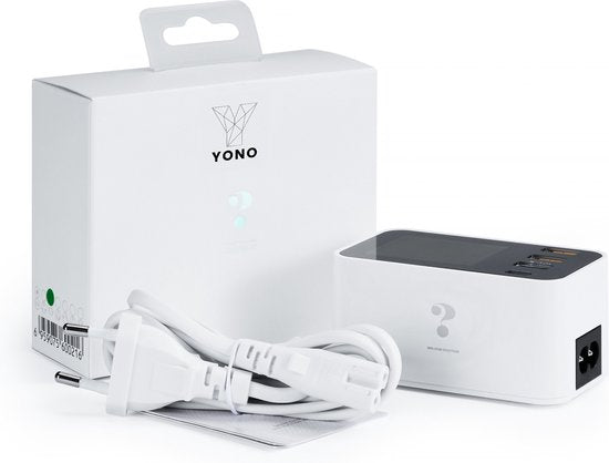 YONO Usb Lader met Voeding - Super Oplader - 4 Poorten - Usb A - C - Hub met Stekker - Wit