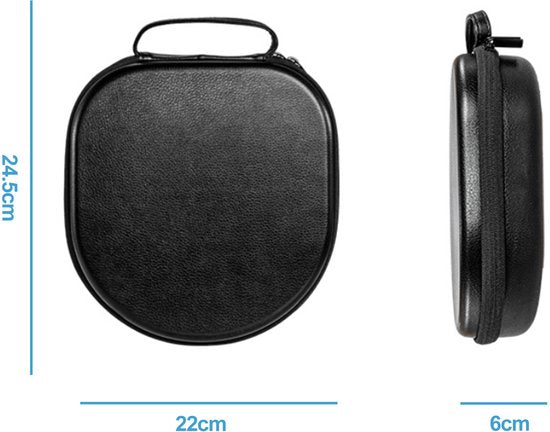 YONO Hard Case geschikt voor Airpods Max - Koptelefoon Hoes - Beschermhoes - Zwart