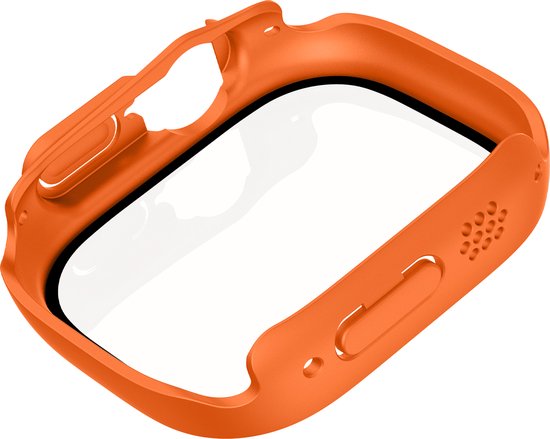 YONO Screen Protector Bumper geschikt voor Apple Watch Ultra (49mm) - Full Cover Case - Hoesje - Oranje