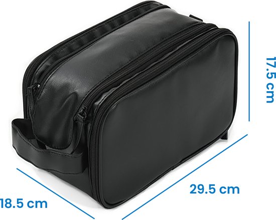 YONO Reis Toilettas Heren - PU Leer - XL - Zwart