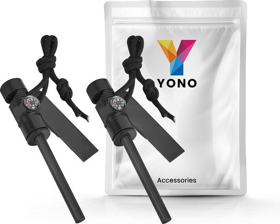 YONO Vuurstarter Magnesium Stick - Vuursteen Strijker - Firesteel - Set van 2