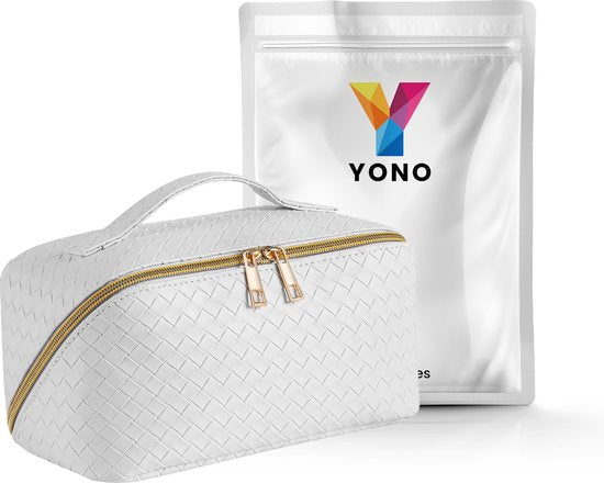 YONO Reis Make Up Tas - Toilettas Etui - Cosmetica Tas - Beauty Case Organizer - Large - Wit