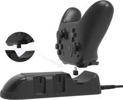 YONO Charging Docking Station - geschikt voor Nintendo Switch Pro Controller en Joy Con - Oplader met LED Indicatiescherm - Zwart