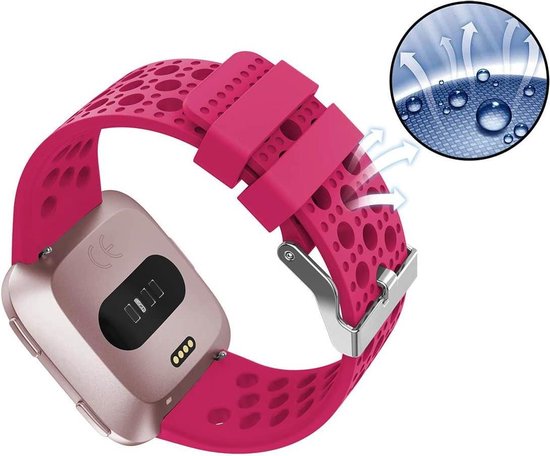 YONO Fitbit Versa 2 Bandje - Siliconen - Sport Air - Roze - Small