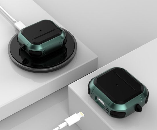 YONO Hoesje geschikt voor Airpods Pro 1/2 – Armor Hard Case – Rood