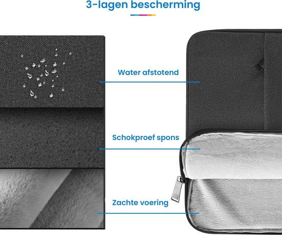 YONO Laptophoes 14 Inch - Hoes - Laptoptas - Sleeve Tas - geschikt voor Macbook Pro - Zwart