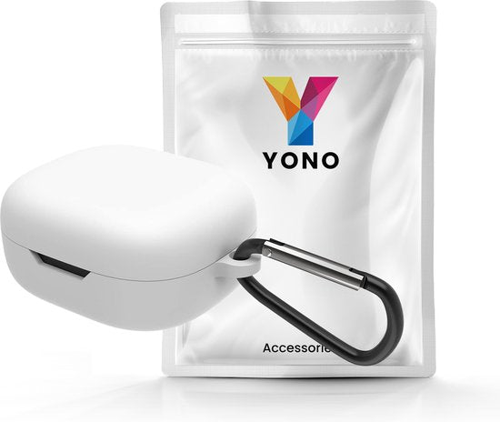 YONO Soft Case geschikt voor JBL Wave 300TWS - Hoesje met Clip - Wit