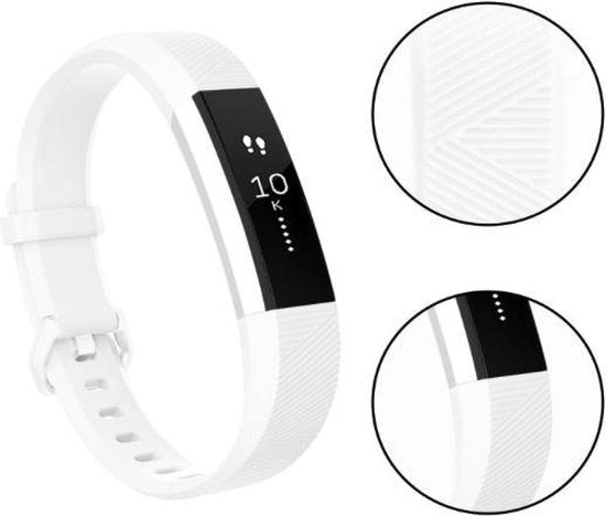 Classic Bandje Wit geschikt voor FitBit Alta HR – Large