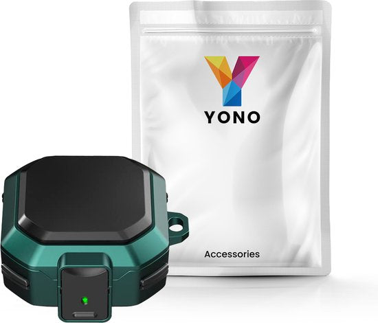 YONO Armor Hard Case geschikt voor Samsung Galaxy Buds 2 Pro (2022) - Galaxy Buds Pro (2021) - Galaxy Buds 2 (2021) - Galaxy Buds Live (2020) - Hoesje met Lock en Clip - Groen