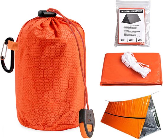 YONO Noodtent - Survival Tent - Outdoor Accessoires Noodpakket - Oranje