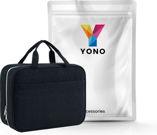 YONO Toilettas Dames XL - Travel Organizer met Haak - Make Up / Cosmetica / Beauty Tas - Zwart