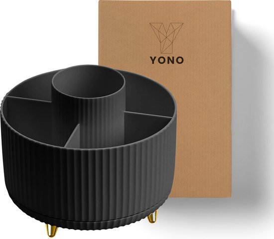 YONO Make Up Organizer - 360º Draaibaar M - Skincare Organizer - Parfum Houder - Zwart