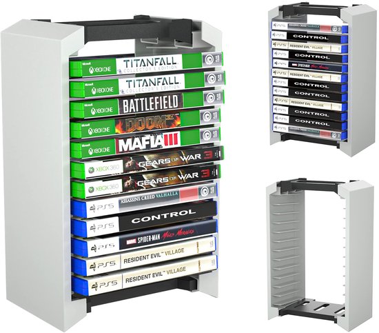 YONO Game Opbergrek - Spellen Houder geschikt voor PS5 - Xbox - Accessoires - DVD - 18 Games