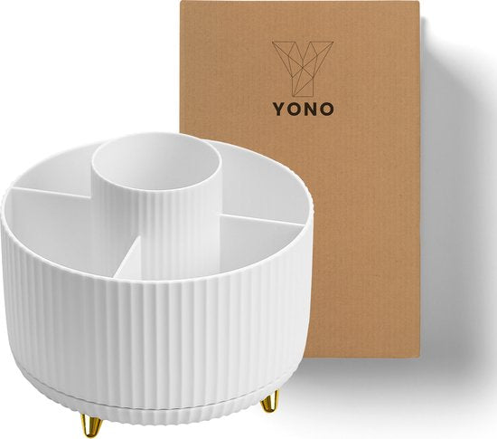 YONO Make Up Organizer - 360º Draaibaar M - Skincare Organizer - Parfum Houder - Wit