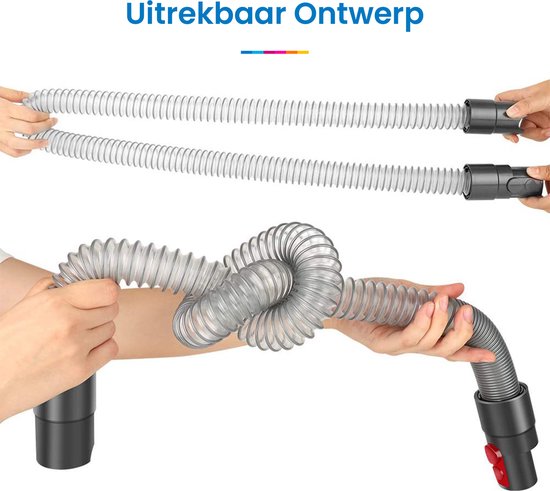 YONO Flexibele Slang Geschikt Voor Dyson V15 / V11 / V10 / V8 / V7 Steelstofzuiger - Stofzuigerslang Uitrekbaar Verlengstuk - Stofzuiger Accessoires Onderdelen