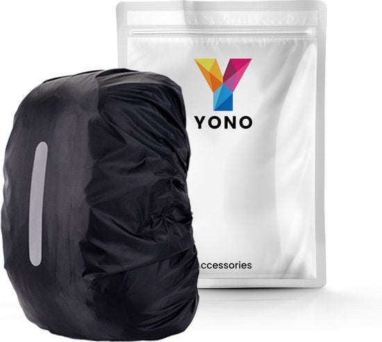 YONO Regenhoes Rugzak Waterdicht - Reflecterende Backpack Hoes Vliegtuig - 41 tot 59 Liter - Zwart - L