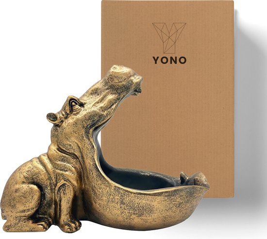 YONO Sleutelbakje - Sieraden Bakje - Sleutelschaal - Beeldjes Decoratie - Hippo XL
