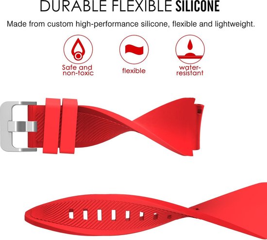 YONO Classic Bandje 22mm - Horlogebandje geschikt voor Samsung Galaxy Watch 46mm / 3 (45mm) / Gear s3 - Polar Vantage M2 / Grit X - Huawei Watch GT 3 (pro) / 2 - Amazfit GTR - Rood