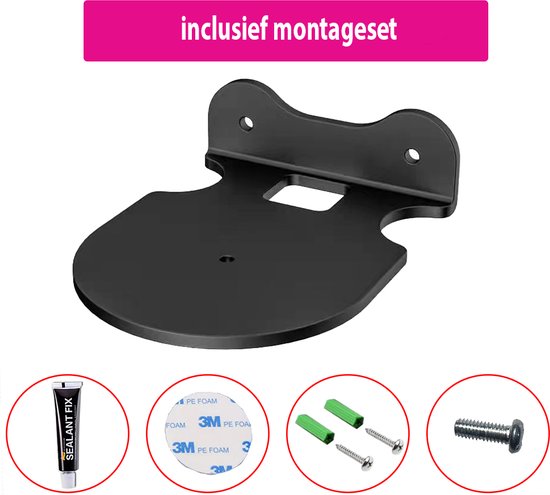 YONO Wandplank voor Smart Speaker - Wall Mount Universeel - Muurbeugel Houder Zwevend - Geschikt Voor Sonos Play / Google Nest Home Mini / Apple Homepod / Amazon Echo / IP Camera / Wifi Router - Zwart