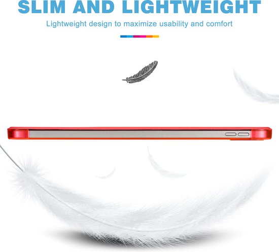 YONO Hoes geschikt voor iPad 10e Generatie - 2022 - 10.9 inch - Case Cover - Tablet Hoesje - Rood