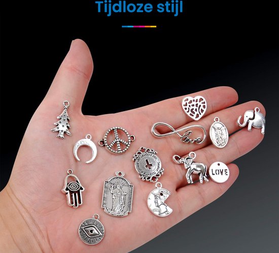 YONO Bedels voor Sieraden Maken - Armband - Ketting - Set van 300 - Zilverkleurig