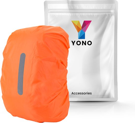 YONO Regenhoes Rugzak Waterdicht - Reflecterende Backpack Hoes - 30 tot 40 Liter - Oranje - M