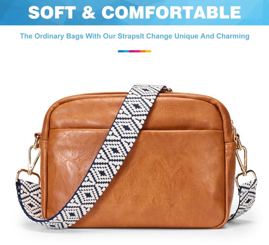 YONO Tassenriem Schouderriem - Schouderband voor Tas - Verstelbaar - Bag Strap Crossbody - Donkerblauw