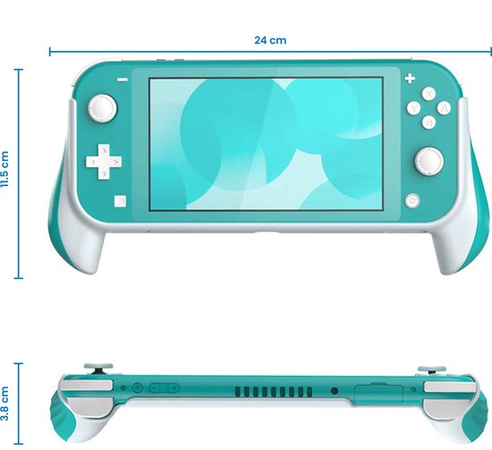 YONO Controller Case geschikt voor Nintendo Switch LITE - Ergonomische Grip Console Hoesje - Beschermhoes Accessoires - Turquoise