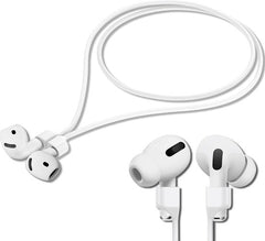 YONO Magnetische Band geschikt voor Apple Airpods - 4 3 2 1 - Pro - Siliconen Koord voor Oordopjes Draadloos - Anti Lost Strap - 80cm - Wit