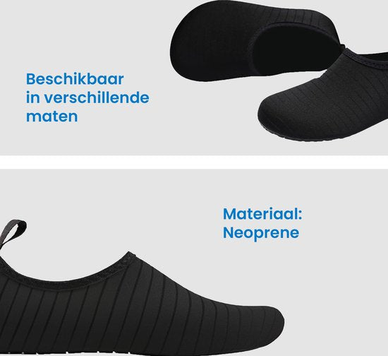 YONO Waterschoenen voor Volwassenen - Anti-Slip Zwemschoenen Dames en Heren - Zwart - Maat 42-43